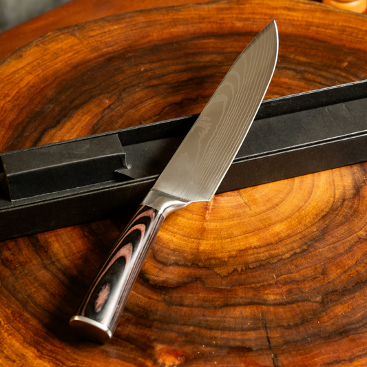 Faca Aço Inox - Profissional 9' - Damascus