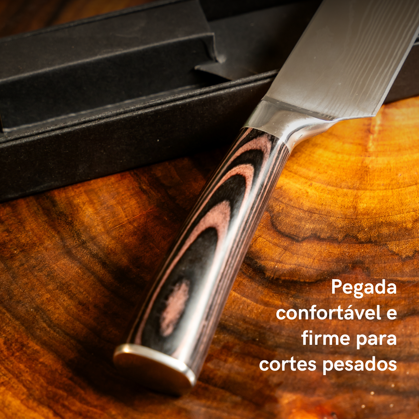 Faca Aço Inox - Profissional 9' - Damascus