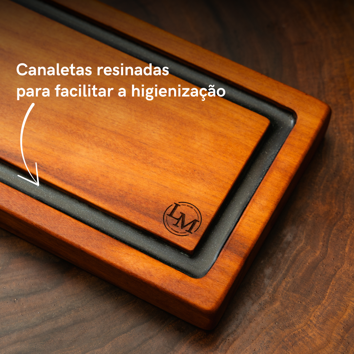 KIT Tábuas - Corte & Servir com molheira - Muiracatiara