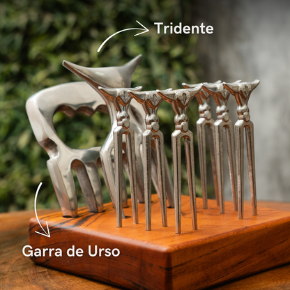 KIT Garra de urso e Tridente - Com 12 garfinhos