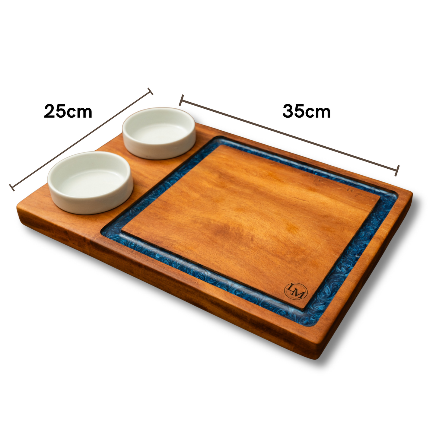 Tábua para servir - Potinhos Porcelana