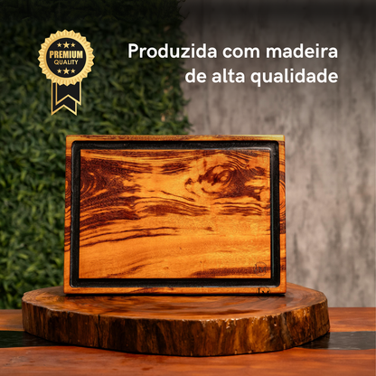 KIT Tábuas - Corte & Servir com molheira - Muiracatiara